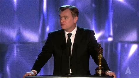 Director Christopher Nolan accepts an Academy Award of Merit - YouTube