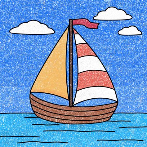 How to Draw a Boat - HelloArtsy