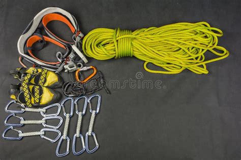 Rock Climbing - Equipment for Climbing. Stock Image - Image of gear ...