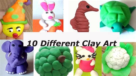 10 Clay Compilation | Clay Art for Kids | DIY | clay modelling ...