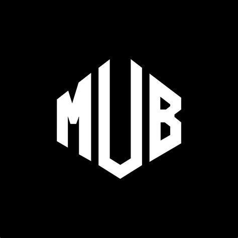 mub brev logotyp design med polygon form. mub polygon och kub form ...