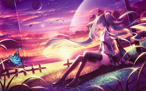 Miku Anime Girl Dreamy Fantasy Colorful Artwork Wallpaper,HD Anime ...