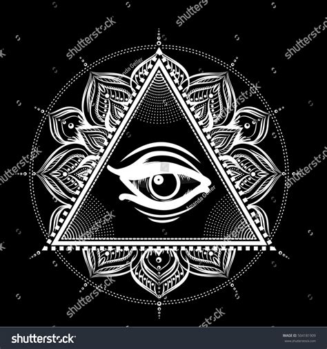 All Seeing Eye Pyramid Symbol New Stock Vector (Royalty Free) 504181909 ...