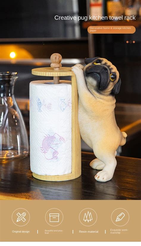 Pug Tissue Holder Kitchen - PLAURAS