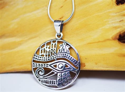 Eye of Horus Necklace Sterling Silver Horus Eye Eye of Ra - Etsy