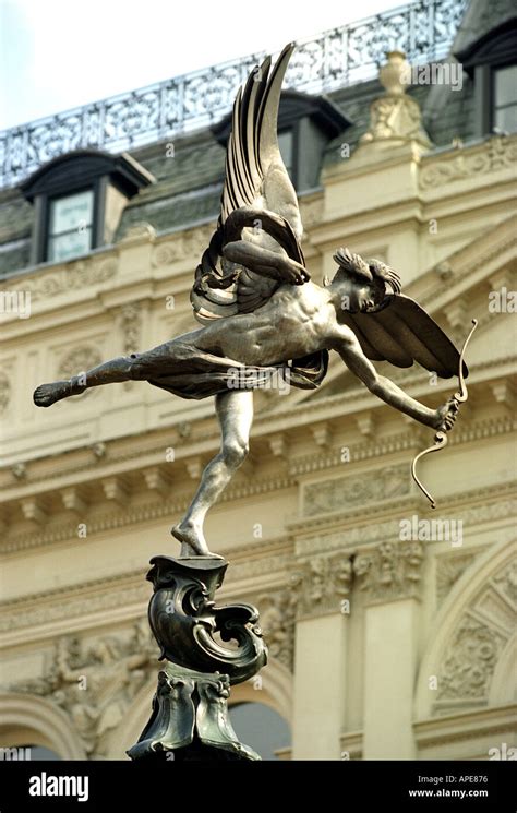 Statue of Eros at Piccadilly Circus in London England UK Stock Photo ...