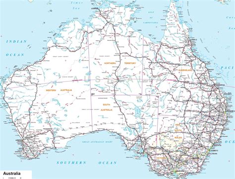 Australia Maps | Printable Maps of Australia for Download