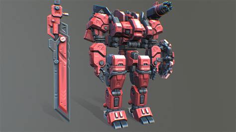 The titan mech 01 - Download Free 3D model by Nooxy [04a7c37] - Sketchfab