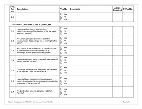 Fire Risk Assessment Checklist Fire Template Haspod - Bank2home.com