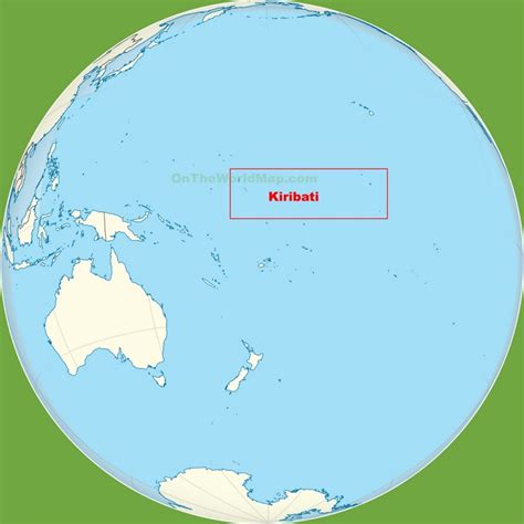 Kiribati location on the Pacific Ocean map