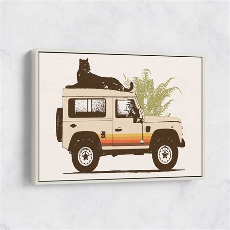 Black Panther On Car Wall Art