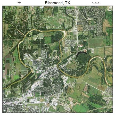 Aerial Photography Map of Richmond, TX Texas