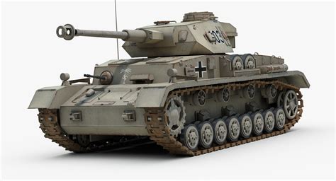 ww2 german tank panzer iv 3d model