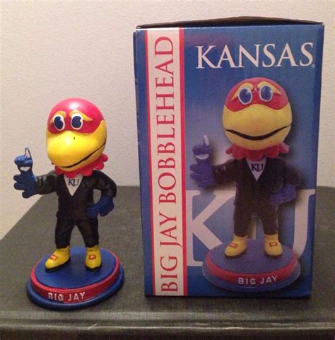 Kansas Jayhawks Big Jay Rare KU Mascot Mini Bobblehead, NCAA March ...