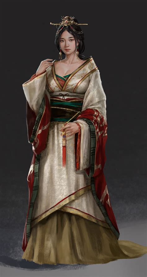 ArtStation - Three Kingdoms - Da Qiao, Noname - | Anime warrior girl ...