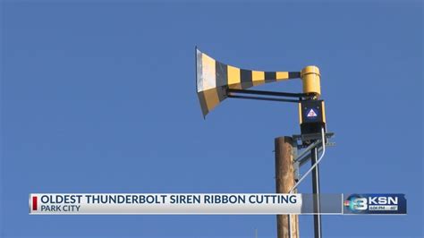 Ribbon cut for oldest Thunderbolt siren in Sedgwick County - YouTube