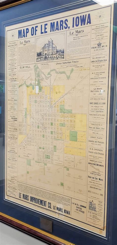 History and Culture by Bicycle: Historic Map of Le Mars, Iowa