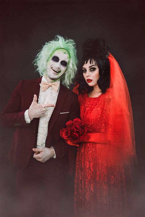 Halloween Couples Costume Idea: Beetlejuice and Lydia Deetz