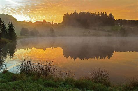 Early Morning Fog In Autumn At by Jochen Schlenker