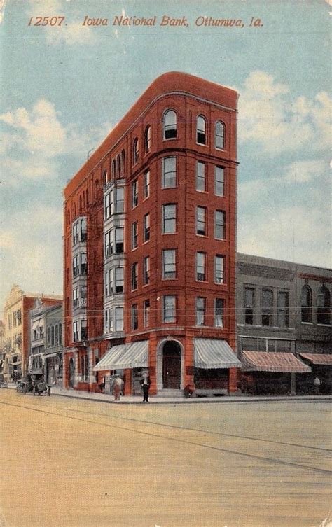 Ottumwa Iowa~National Bank on the Corner~Dr Well?s Office~Postcard 1914 ...