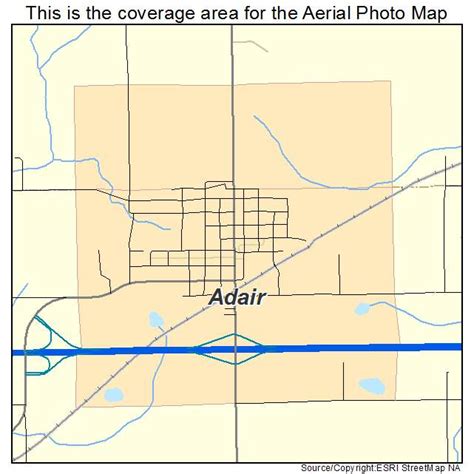 Aerial Photography Map of Adair, IA Iowa