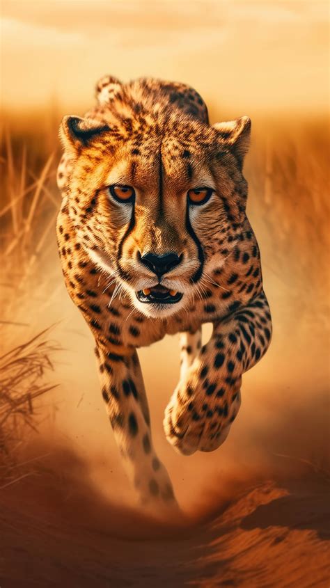 A 4K ultra HD mobile wallpaper featuring a powerful and agile Cheetah ...