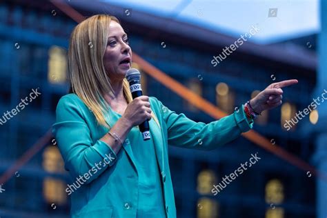 Giorgia Meloni Fratelli Ditalia Political Party Editorial Stock Photo ...