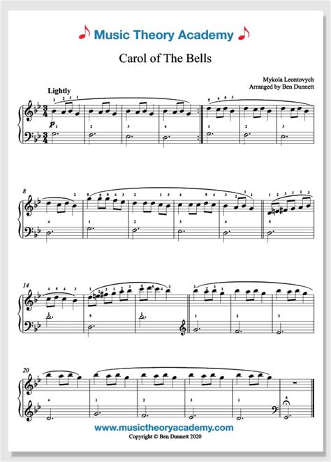 Carol Of The Bells Sheet Music