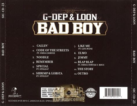 G-Dep & Loon - Bad Boy: CD | Rap Music Guide