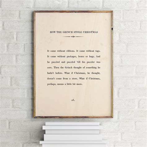 How the Grinch Stole Christmas Printable Quote, Dr. Seuss, Theodor ...