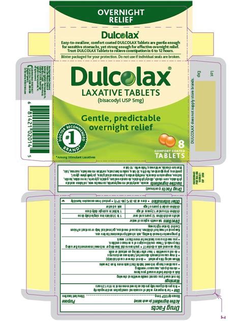 Dulcolax (Boehringer Ingelheim Pharmaceuticals, Inc.) bisacodyl 5mg ...