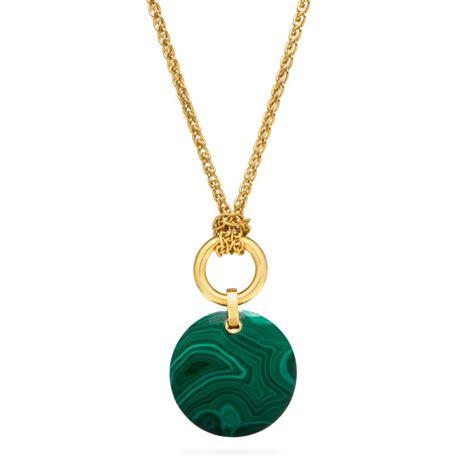 Lyst - Coach Stone Pendant Necklace in Green