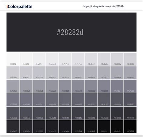 Hex Color Code #28282d | Pantone 19-4007 Tcx Anthracite Color Information