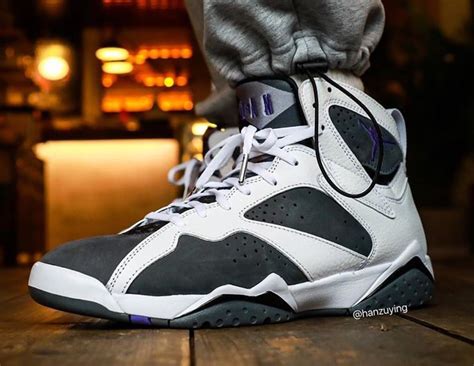 Air Jordan 7 “Flint” White/Flint Grey-Black-Varsity Purple Releaisng in ...