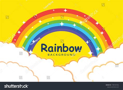 Rainbow Cloud Background Template Stock Vector (Royalty Free ...