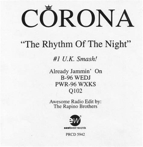 Corona – The Rhythm Of The Night (1994, CD) - Discogs