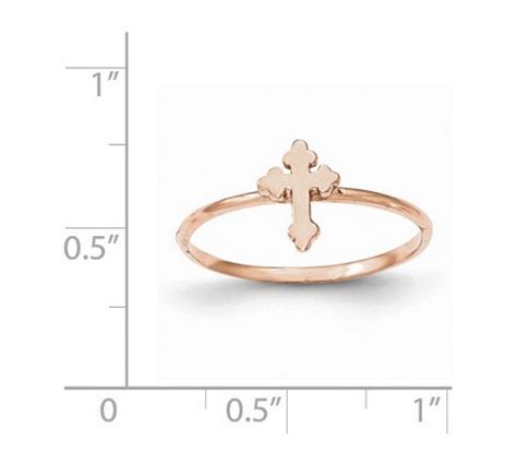 14KT Rose Gold Polished Orthodox Cross Ring - OrthodoxGifts.com