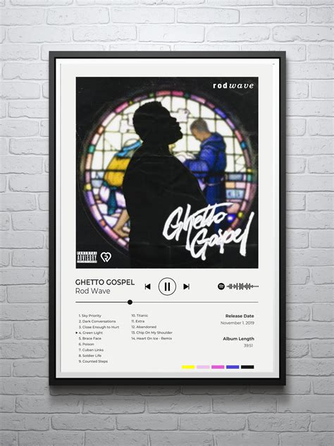 Rod Wave Ghetto Gospel Album Cover Poster - Etsy