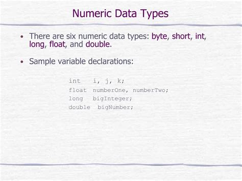 PPT - Numeric Data Types PowerPoint Presentation, free download - ID ...