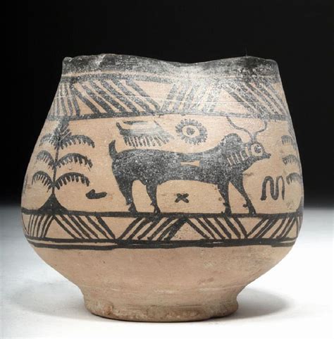 Indus Valley pottery bowl with an image of bulls, made by people in the ...