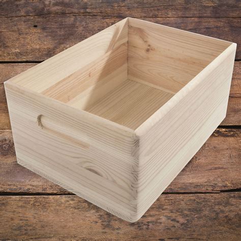 Wooden Open Decorative Storage Boxes / 5 Sizes / Small to Large ...