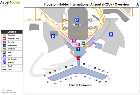 William P Hobby Airport Map - Tourist Map Of English