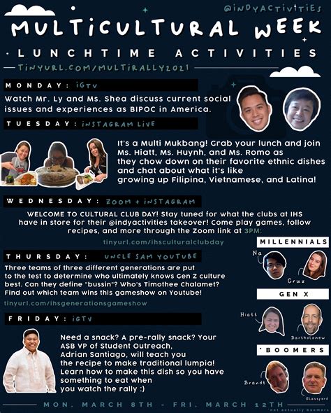 Multi Lunchtime Activities! – IHS Activities