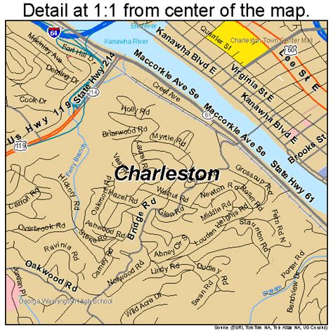 Charleston West Virginia Street Map 5414600