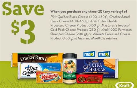 Canadian Daily Deals: Save.ca Kraft Cheese Coupons