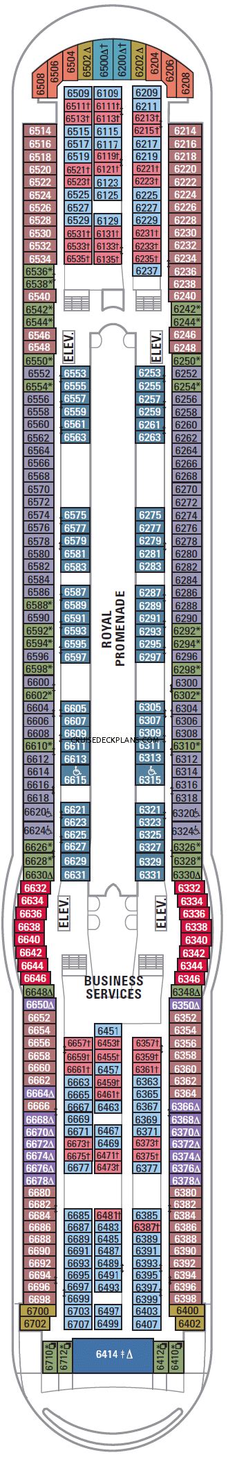 Independence of the Seas Deck 6 Deck Plan Tour