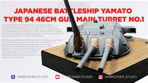 Yamato Turret - Type 94 46cm Gun Main Turret No.1 - 1/72 Takom SCALE ...