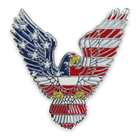 Bald Eagle Lapel Pin with American Flag | Collectibles