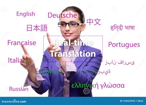 Concept of Online Translation from Foreign Language Stock Image - Image ...