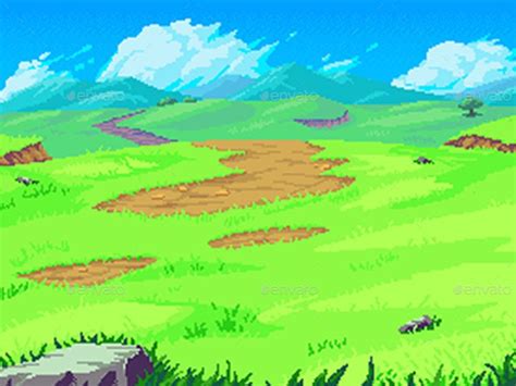 Sunny Hills - Battle Background | Pixel art background, Indie game art ...